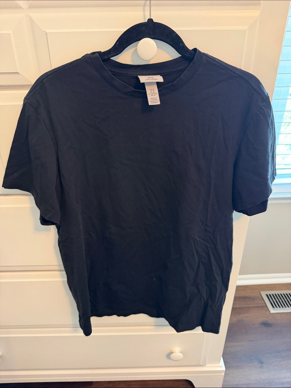 H&M Men's Black Short Sleeve Crewneck Tee